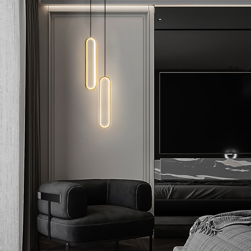 Aluminium -LED LED Linear anheizt Licht im modernen kreativen Stil Kieselgel Deckenleuchte für Wohnzimmer