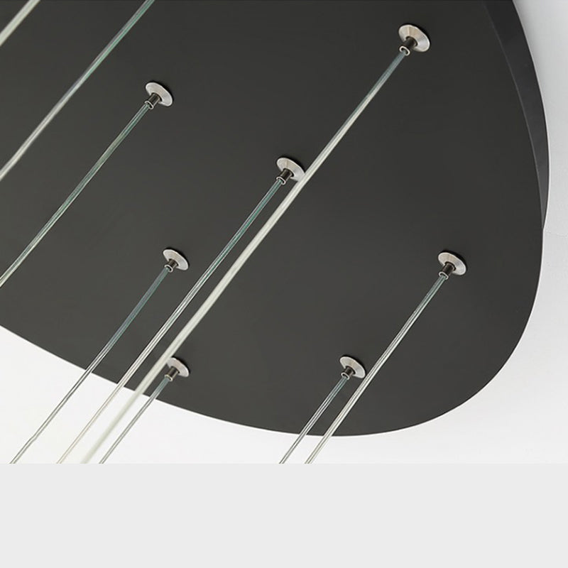 Spiral Hanging Light Fixtures Modern Simple Acrylic Ceiling Pendant for Stairwell