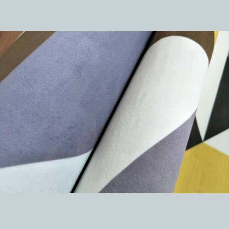 Yellow Tone Glam Area Carpet Polyester European Printing Indoor Rug Easy Care Carpet for Living Room