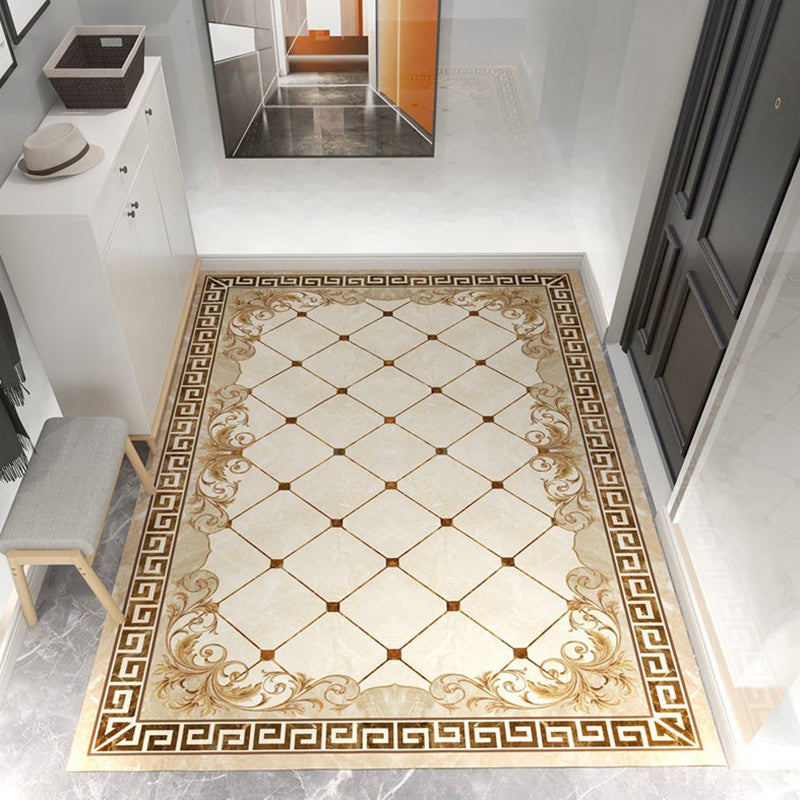 Light Color Modern Indoor Rug Polyester Marbling Print Carpet Easy Care Rug for Home Decoration