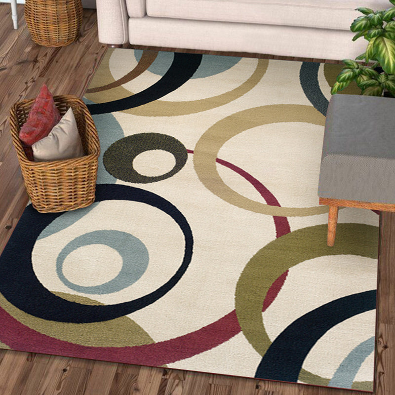 Trendy Asymmetric Geometry Design Rug Simple Contemporary Area Rug Polyester Non-Slip Backing Carpet for Living Room