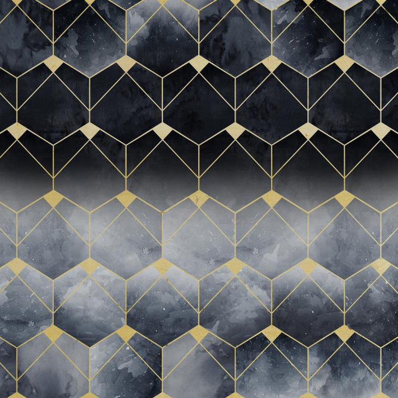 Decorative Geometrical Design Area Rug Funky Contemporary Area Carpet Polyester Non-Slip Backing Rug for Living Room