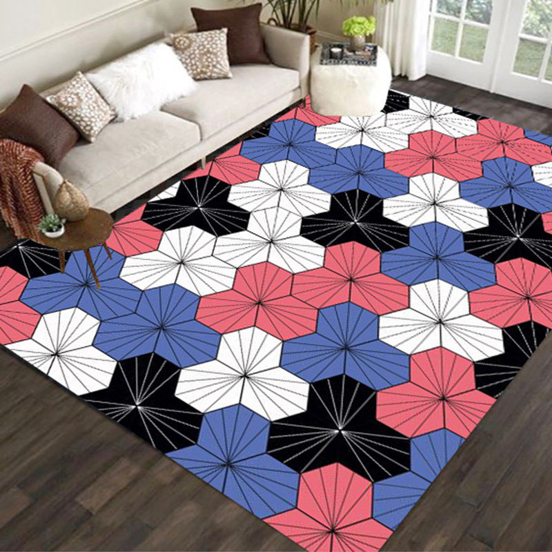 Creative Trellis Pattern Area Rug Aesthetic Contemporary Area Carpet Polyester Stain Resistant Carpet for Living Room