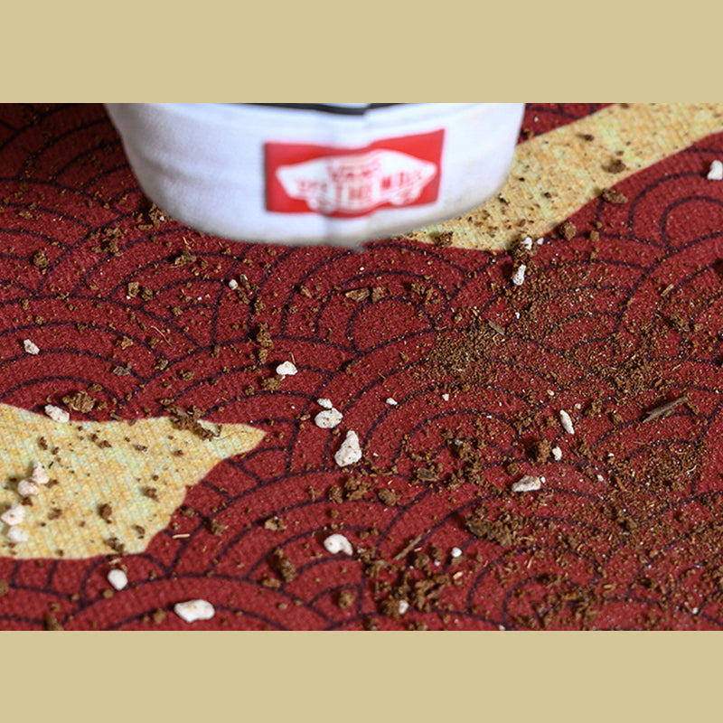 White Tone Modern Area Carpet Polyester Floral Print Indoor Rug Anti-Slip Backing Carpet for Living Room