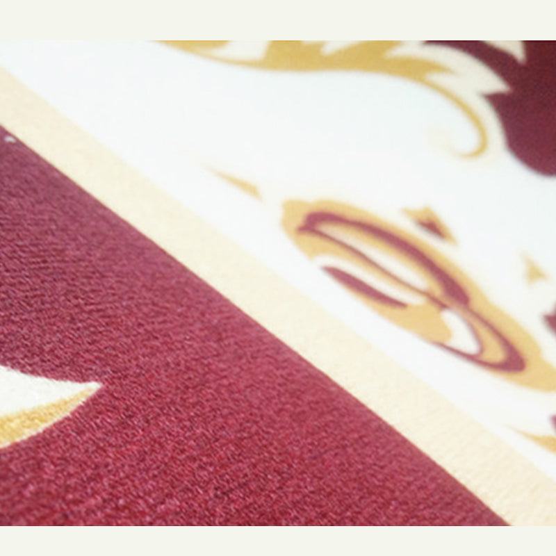 Blue Tone Modern Area Carpet Polyester Floral Printing Indoor Rug Easy Care Carpet for Home Decoration