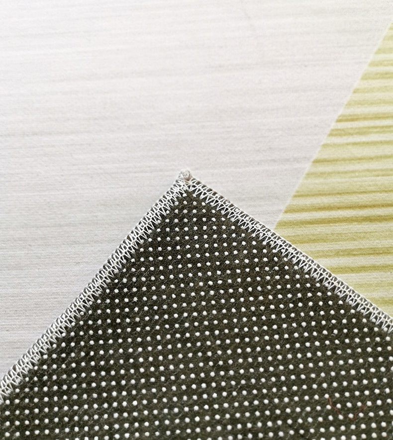 Simplicity Geometry Design Indoor Rug Soft Contemporary Polyester Carpet Rectangle Stain Resistant Carpet for Home Decor