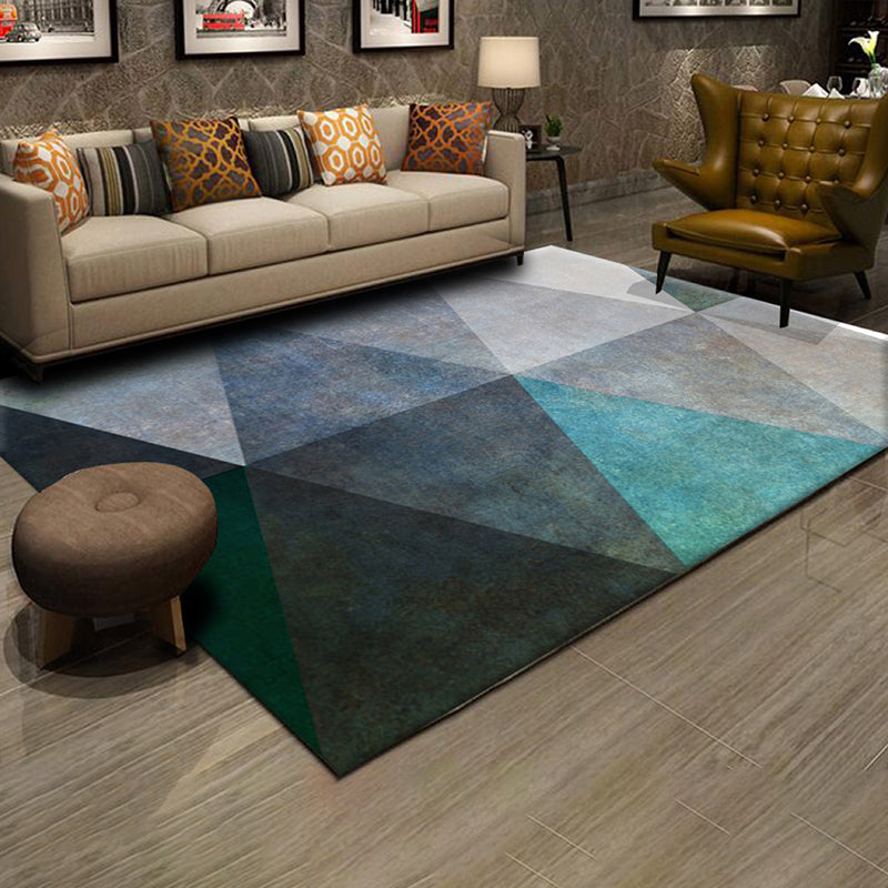 Simplicity Asymmetrical Graphic Design Rug Modern Creative Polyester Indoor Rug Friendly Washable Carpet for Home Decor