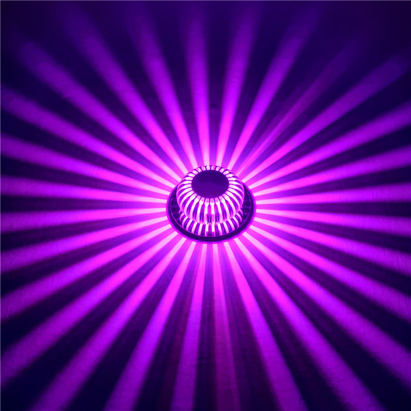 Remote Control RGB Wall Lamp Modern Style Aluminum Ambiance Decorative LED Sconce Light in Sliver