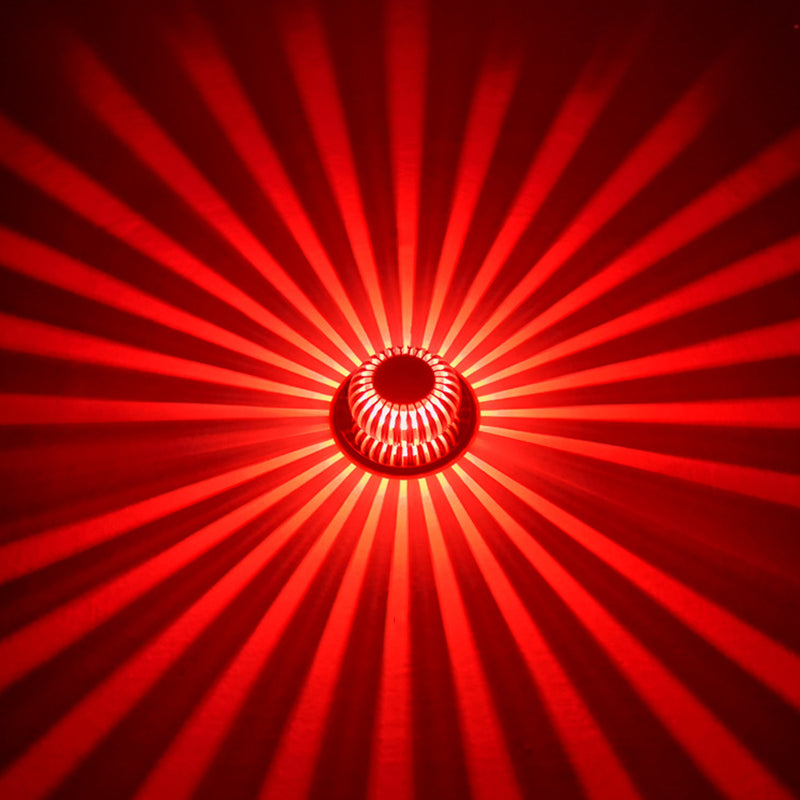 Remote Control RGB Wall Lamp Modern Style Aluminum Ambiance Decorative LED Sconce Light in Sliver