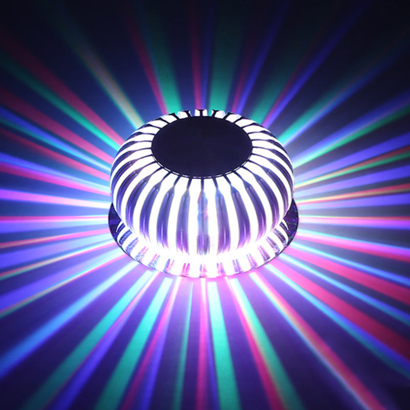 Remote Control RGB Wall Lamp Modern Style Aluminum Ambiance Decorative LED Sconce Light in Sliver