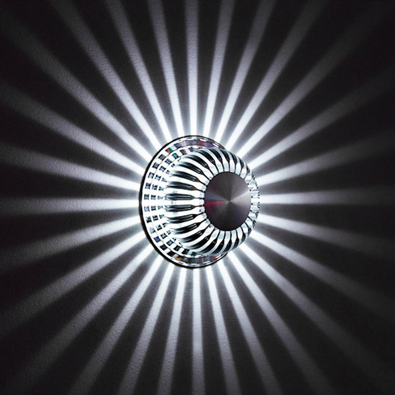 Modern Style Indoor RGB Wall Lamp Sunflower Shaped Aluminum Ambiance Decorative LED Sconce Light for Restaurants Bar