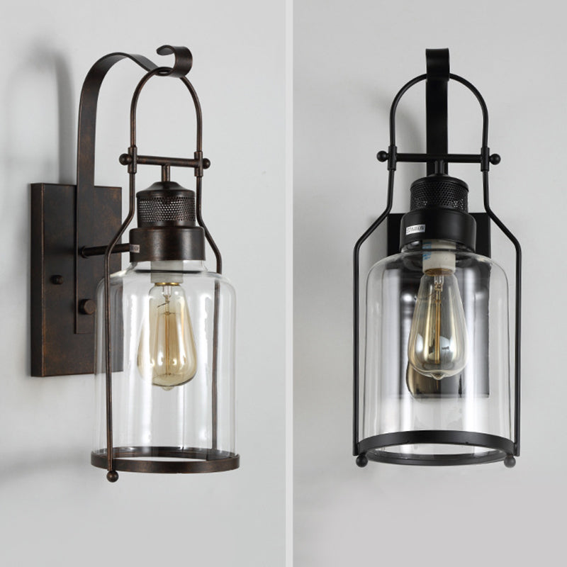 Accesorio de iluminación de pared sombreada cafetera de vidrio de estilo industrial Luz de pared