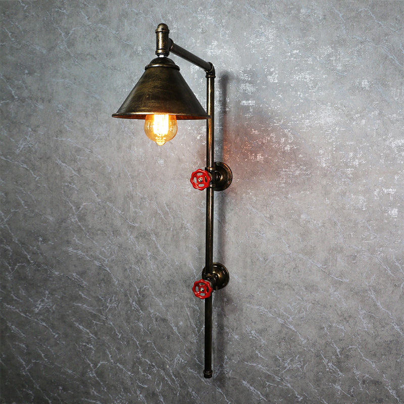 Water Valve Metal Sconce Light Fixture Industrial-Style Restaurant Wall Mount Light Fixture