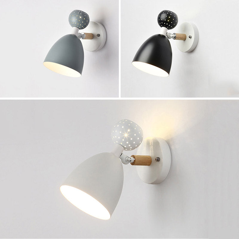 Cone-Shaped Sconce Light Fixture Modern Style Metal Wall Sconce Lighting for Bedroom