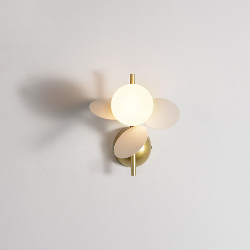 Round Bedroom Wall Mounted Lighting Metal Nordic Style Wall Mounted Light Fixture