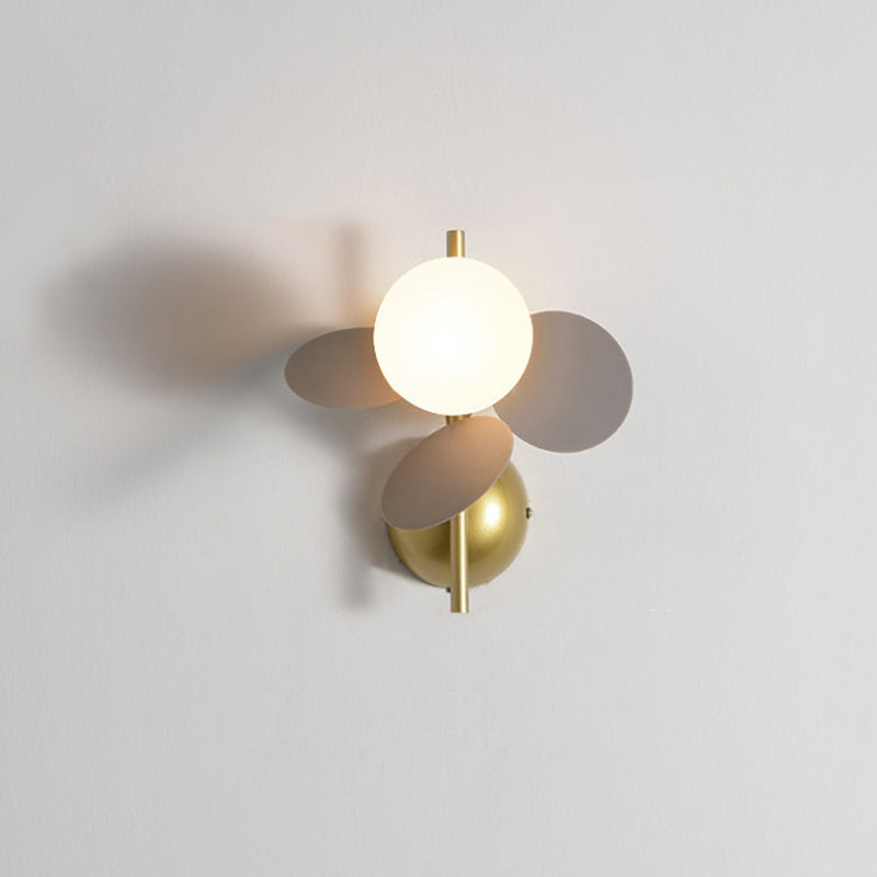 Round Bedroom Wall Mounted Lighting Metal Nordic Style Wall Mounted Light Fixture