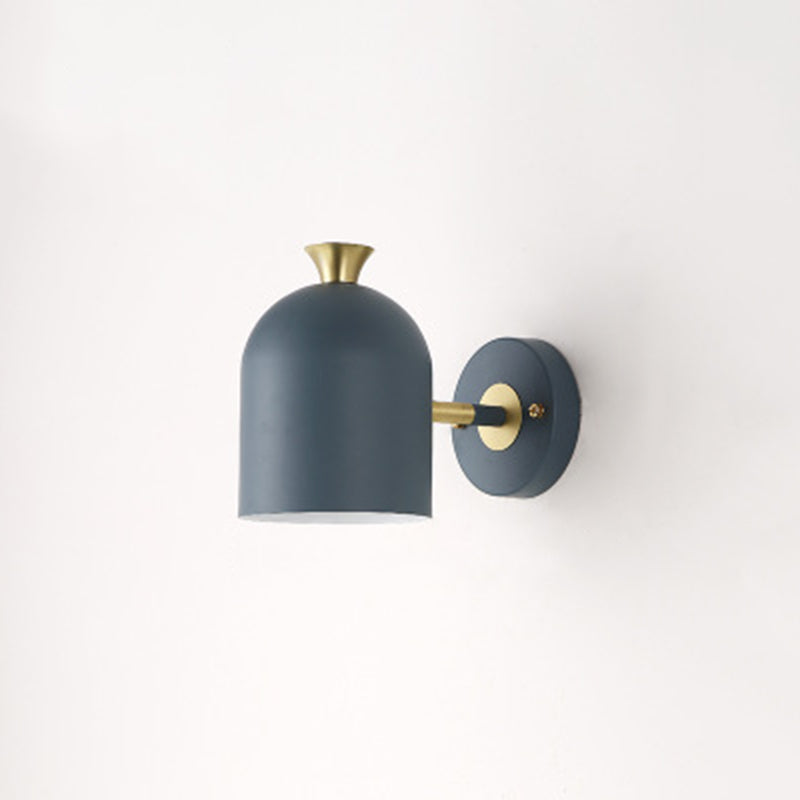 Schattierte Wand montierte Leuchte Nordic-Stil Metall Schlafzimmer Wandleuchte Beleuchtung