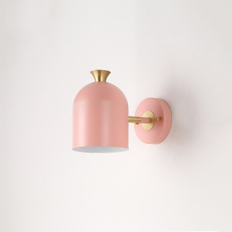 Schattierte Wand montierte Leuchte Nordic-Stil Metall Schlafzimmer Wandleuchte Beleuchtung