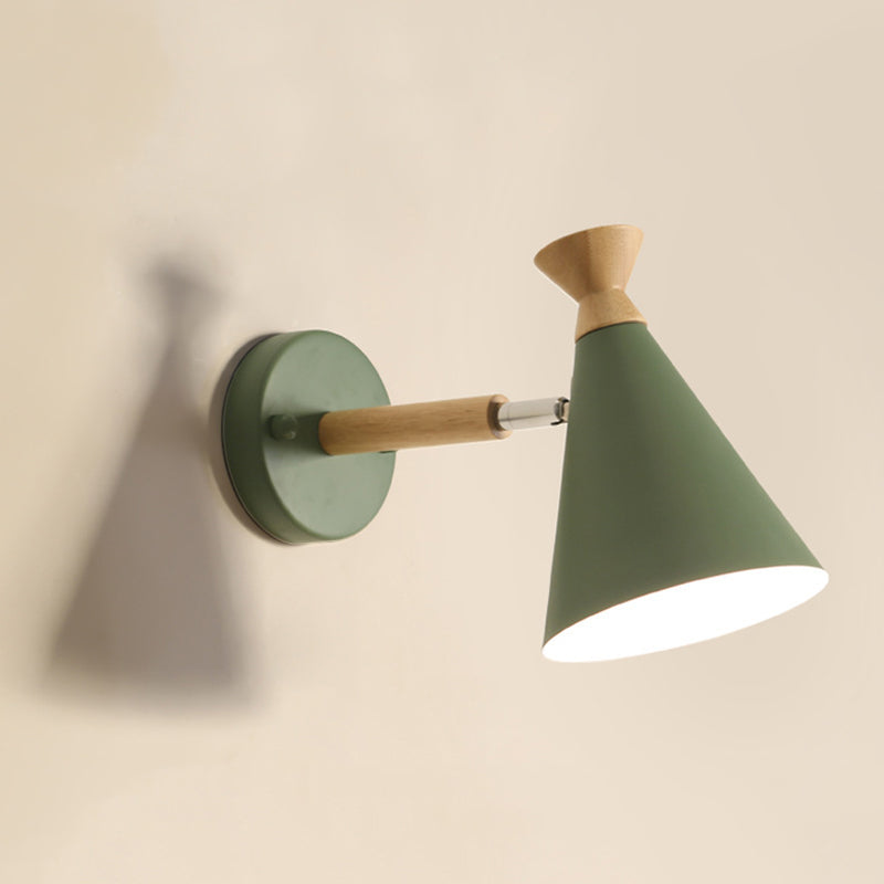 Cone Shaped Wall Mounted Light Nordic Metal Wall Mounted Light Fixture for Bedroom