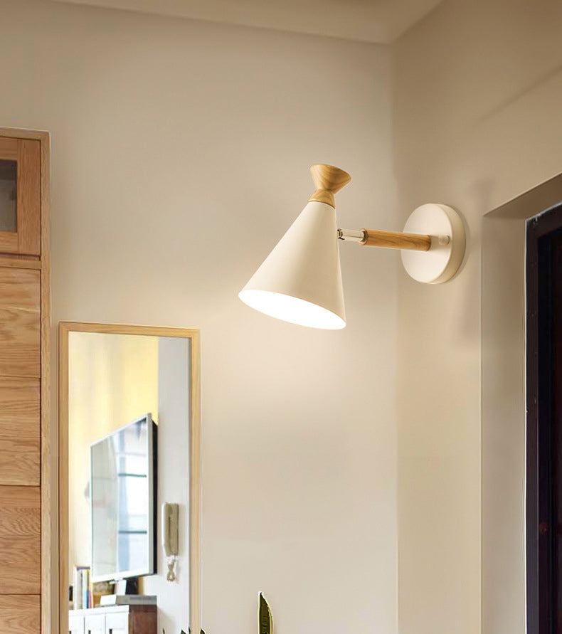 Cone Shaped Wall Mounted Light Nordic Metal Wall Mounted Light Fixture for Bedroom
