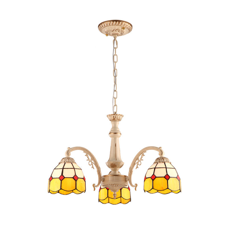 3/5 luci a cupola lampadario a ciondolo lampadario barocco barocco/blu taglia con soffitto in vetro per cucina
