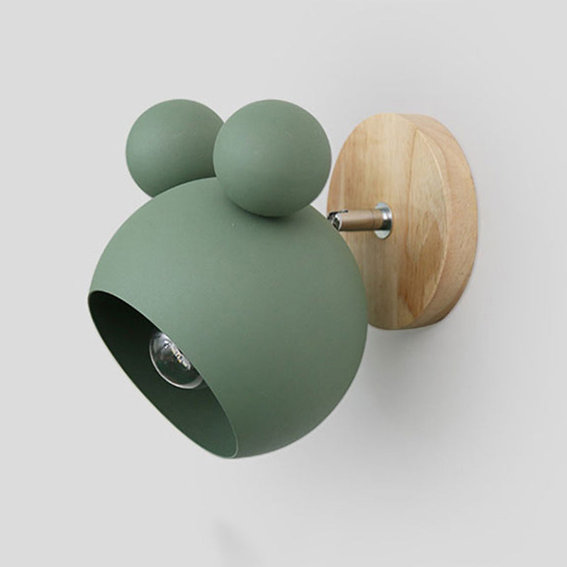 Metal Semicircle Wall Mounted Light Fixture Nordic Style Hanging Ceiling Light for Bedroom