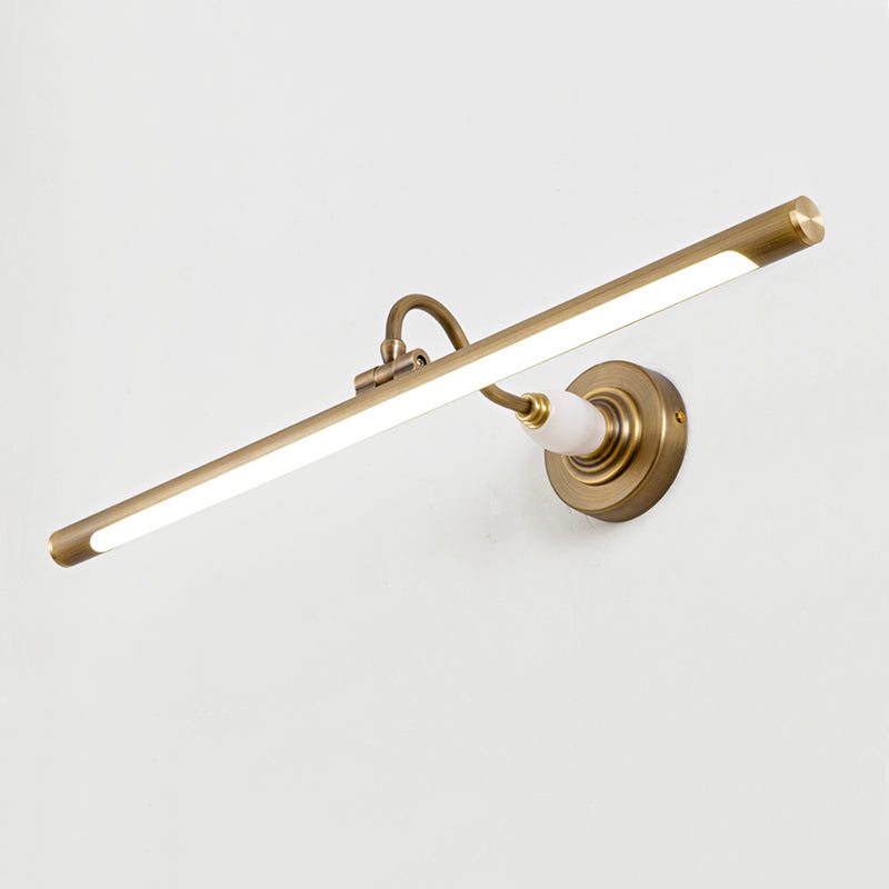Mid secolo moderno moderno cilindrico a parete vanità luci rame 1 monte a parete leggera lampada in oro in oro