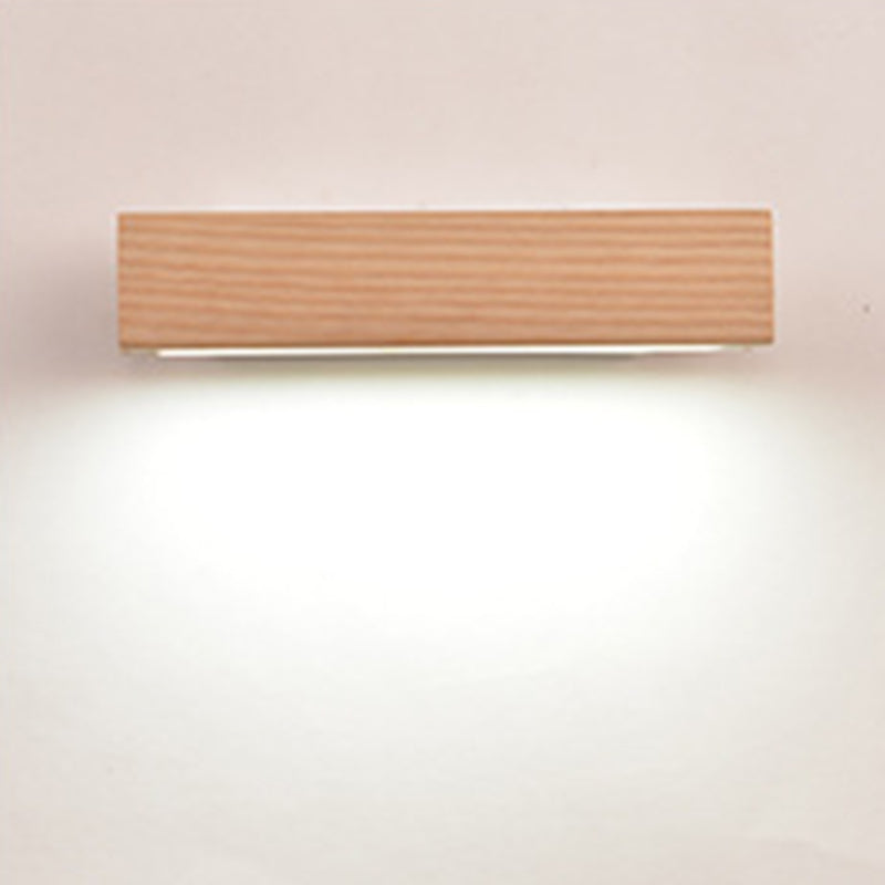 Modern Wood Wall Sconce Adjustable Rotatable LED Light Room Indoor Foyer Lighting