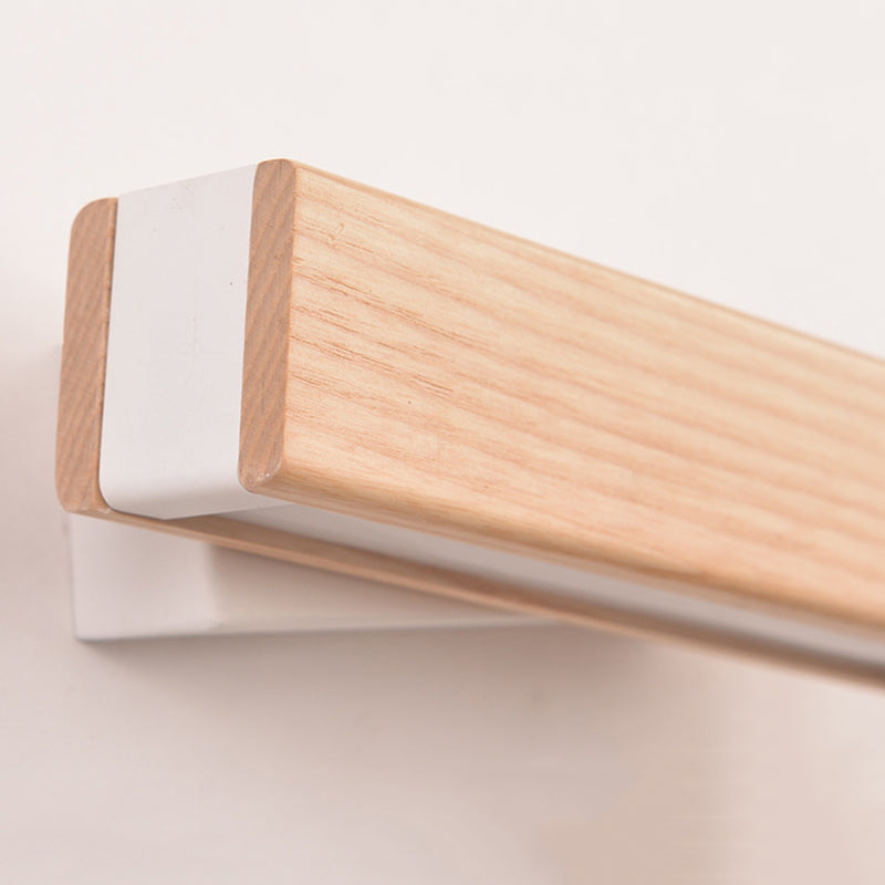 Modern Wood Wall Sconce Adjustable Rotatable LED Light Room Indoor Foyer Lighting