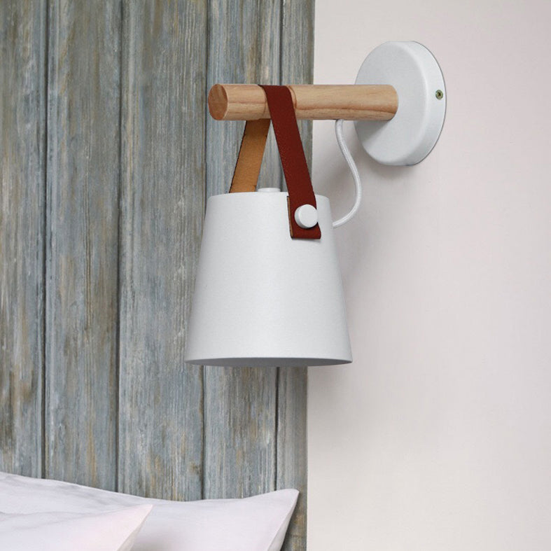Verjüngte Wandlampen Ultra-moderne Holzwandleuchten mit Gürtel für Schlafzimmer