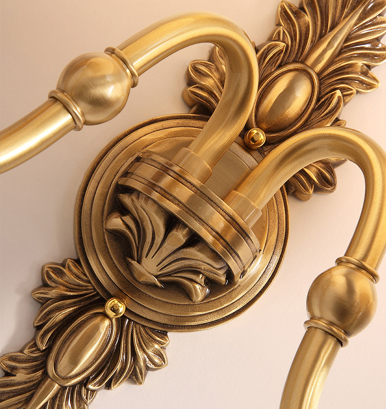 Copper Gold LED Wall Sconce in Modern Luxury Style Glass Indoor Wall Light with Jade Decoration