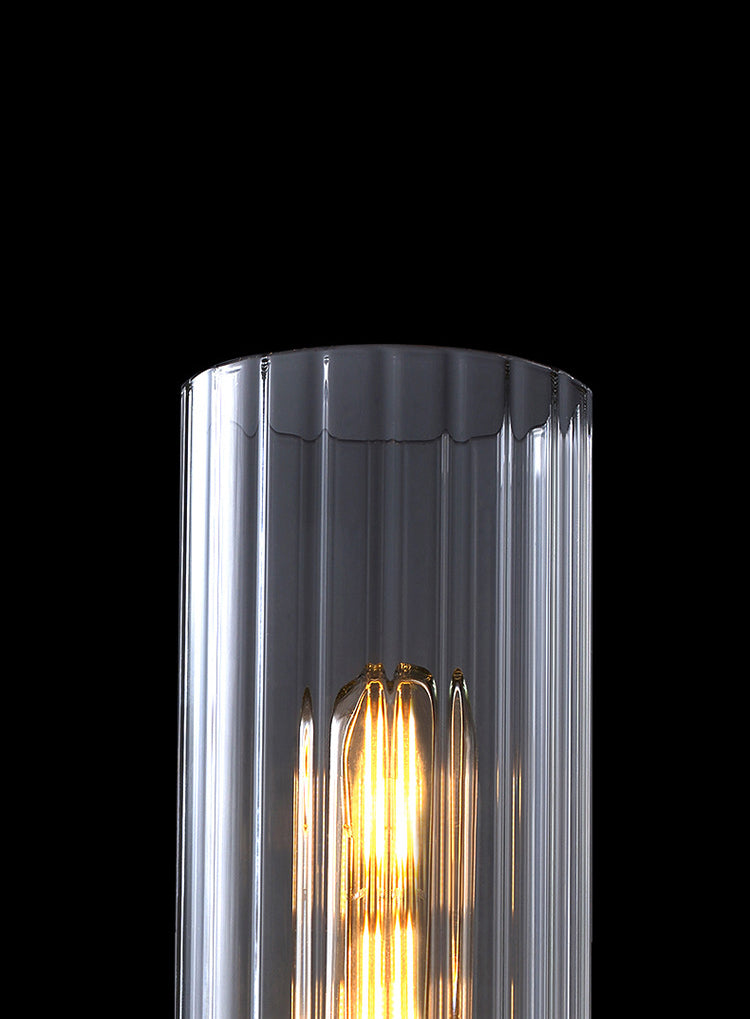 Cylindrical Clear Glass Wall Lighting Fixtures Modern Wall Mounted Light Fixture for Bedroom