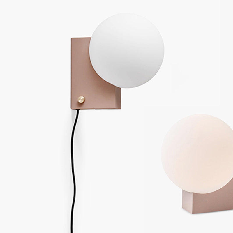 Plan de pared LED LED de hierro forjado en moderna luz de pared de vidrio esmerilado de estilo creativo para sala de estar