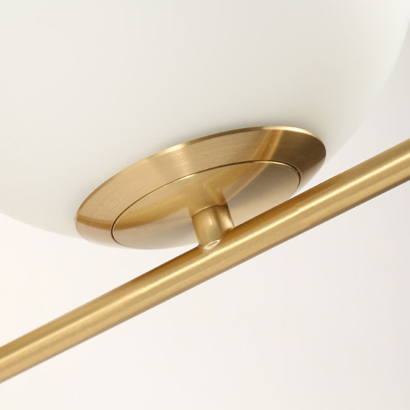 Luz de pared LED de globo de oro en simplicidad moderna Splique de pared de cobre con sombra de vidrio esmerilado