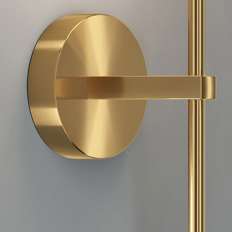 Copper Gold LED Wall Sconce in Modern Minimalist Style Globe Glass Wall Lamp for Living Room