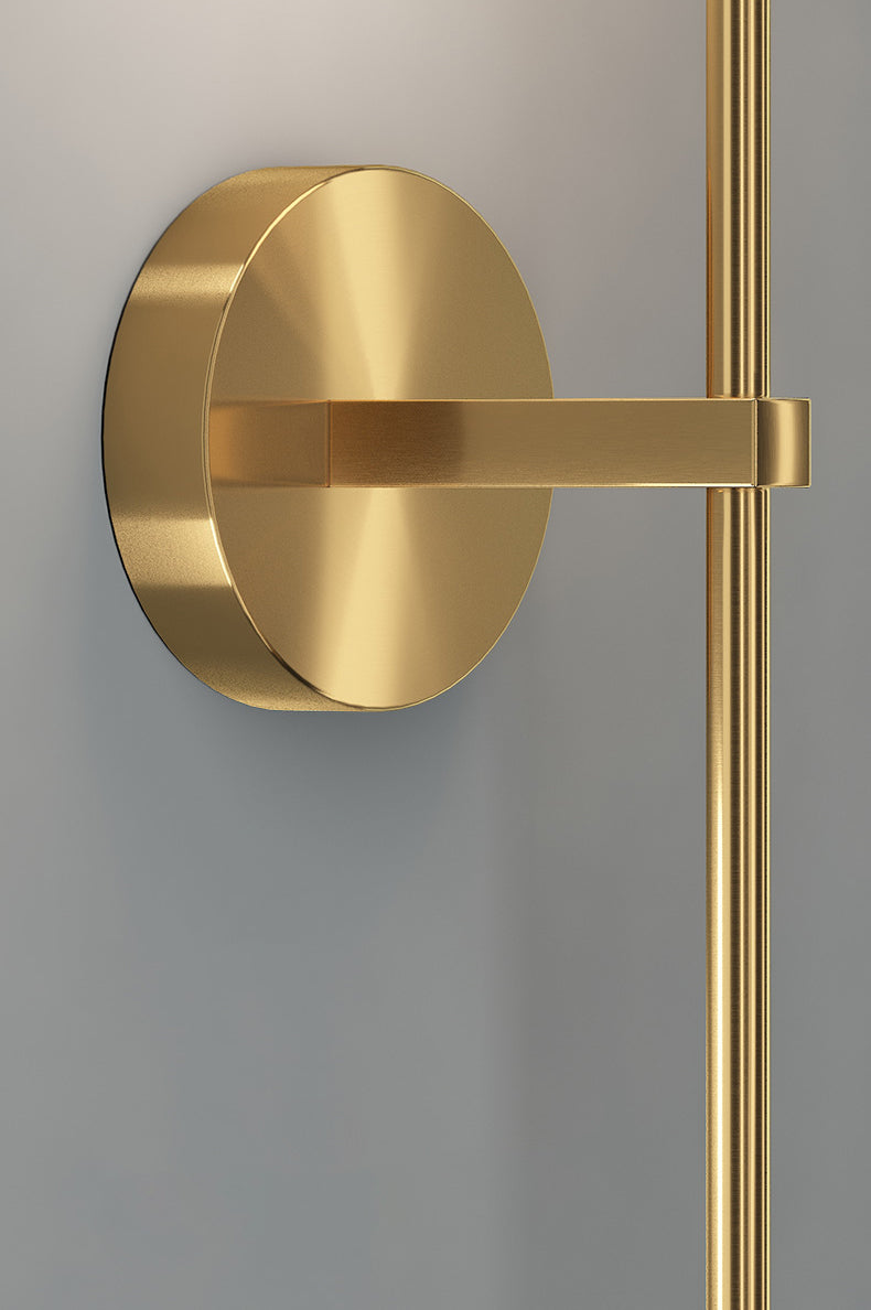 Copper Gold LED Wall Sconce in Modern Minimalist Style Globe Glass Wall Lamp for Living Room