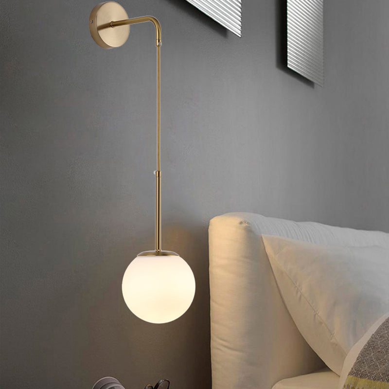 Glas Kugel Wandleuchte minimalistische Leuchtenleuchte für Schlafzimmer