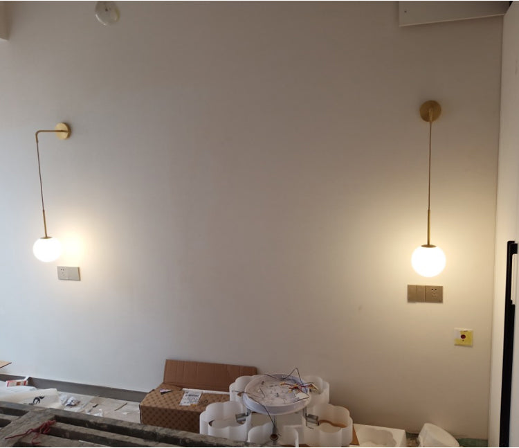 Glas Kugel Wandleuchte minimalistische Leuchtenleuchte für Schlafzimmer
