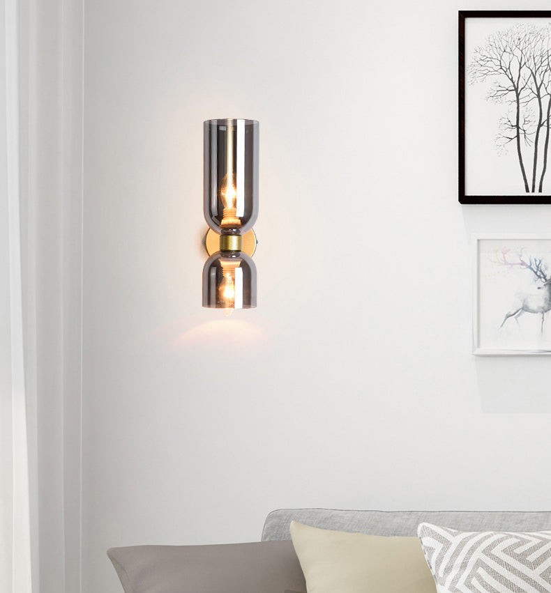 Moderne Einfachheit mit Sandglaswand montiertes Leuchtenleuchten Glasmontage Leuchte für Wohnzimmer