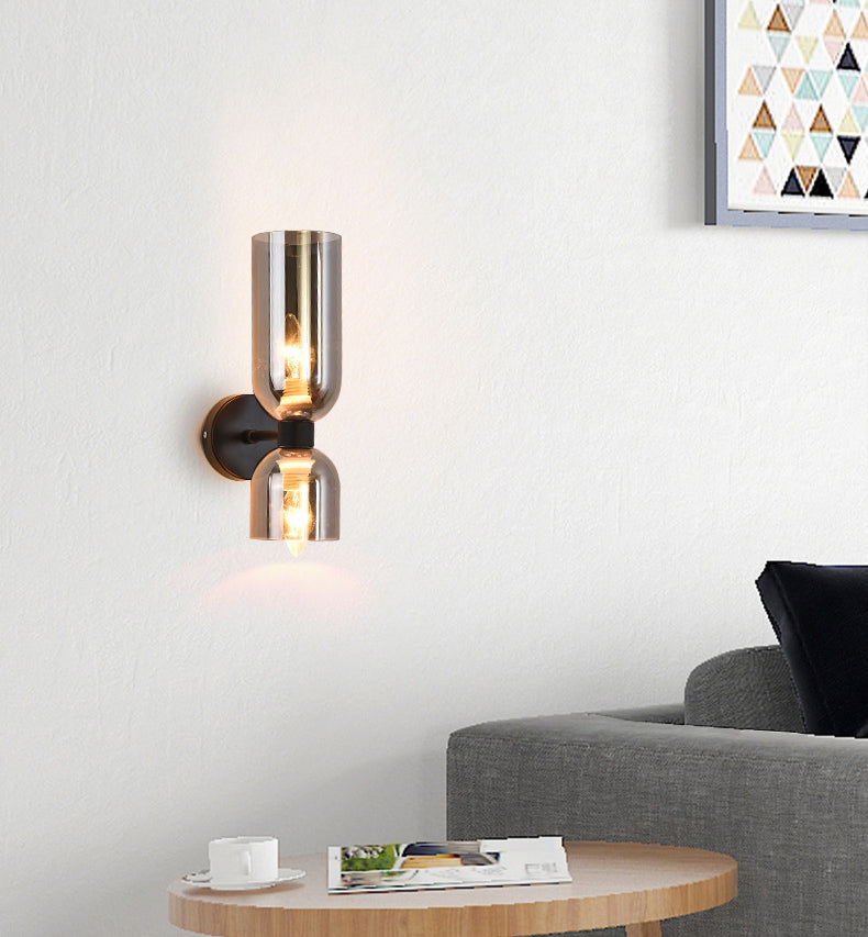 Moderne Einfachheit mit Sandglaswand montiertes Leuchtenleuchten Glasmontage Leuchte für Wohnzimmer