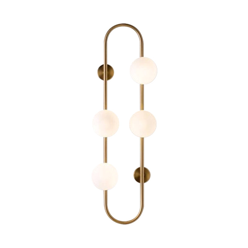 Glass Ball Shaped Wall Mounted Light Fixture Modern-Style White Wall Mounted Lighting