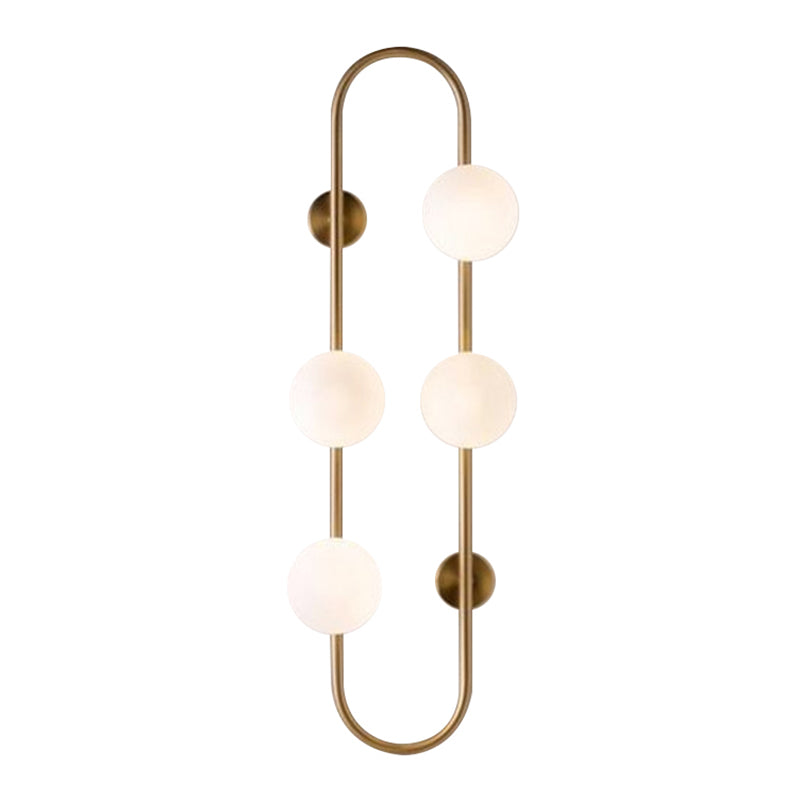 Glass Ball Shaped Wall Mounted Light Fixture Modern-Style White Wall Mounted Lighting