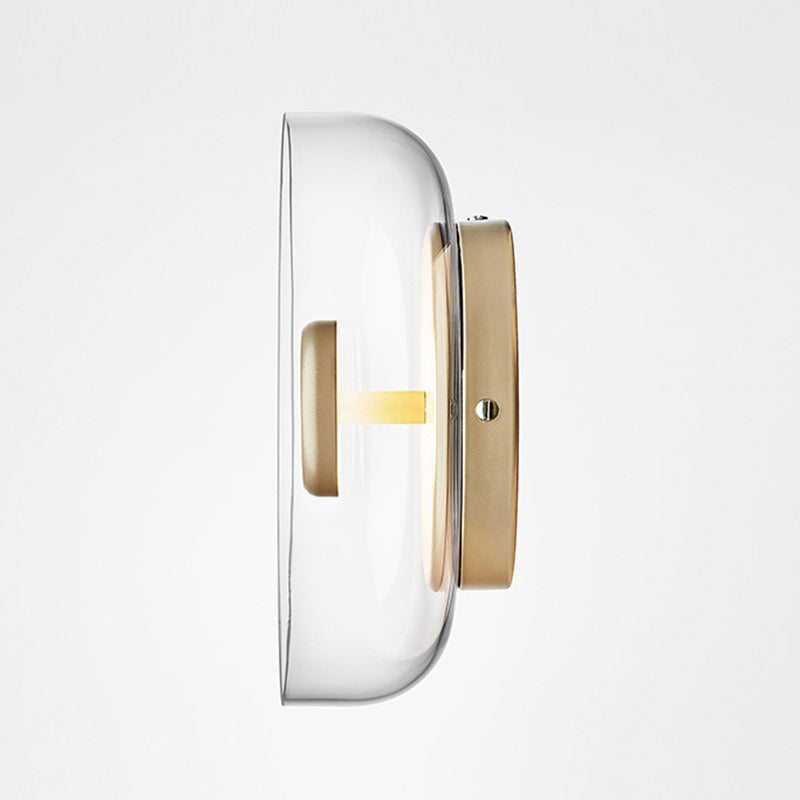 Glass Bowl-Shaped Wall Mounted Lighting Minimalist LED Wall Mounted Light Fixture