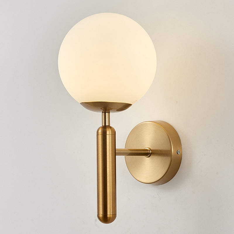 Globe Bedroom Wall Mounted Lighting Glass Modern Style Wall Mounted Light Fixture
