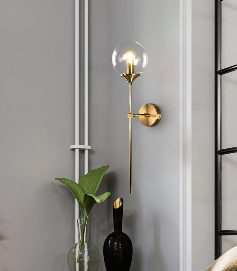 1 luminaire luminaire mural en verre lumineux moderne lumières suspendues murales mondiales pour chambre à coucher