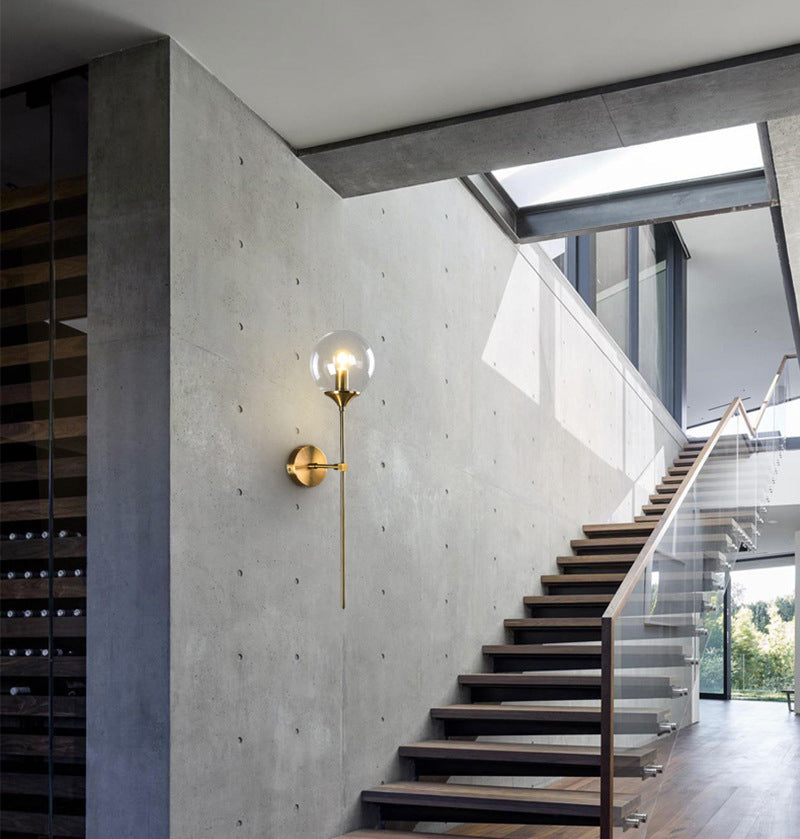 1 luminaire luminaire mural en verre lumineux moderne lumières suspendues murales mondiales pour chambre à coucher