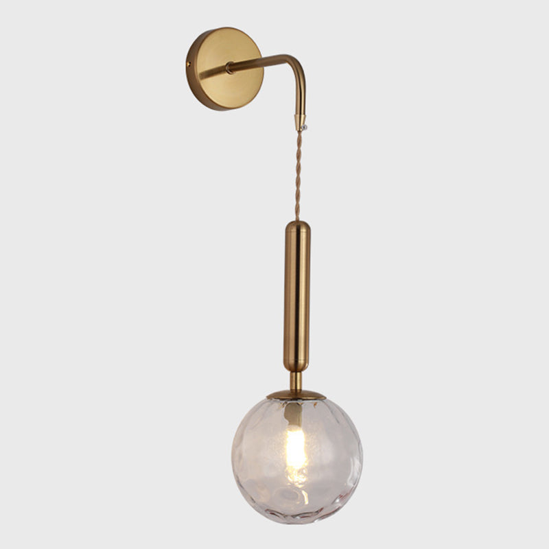 Spherical Glass Wall Mounted Lamp Minimalist Style Wall Mounted Light Fixture for Bedroom