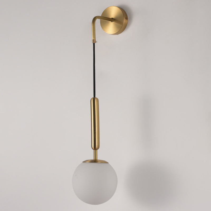 Spherical Glass Wall Mounted Lamp Minimalist Style Wall Mounted Light Fixture for Bedroom