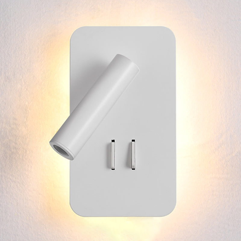 Modern Style Aluminum Wall Mount Lamp Bedroom Bedroom Wall Lighting Fixture with 1 Spotlight