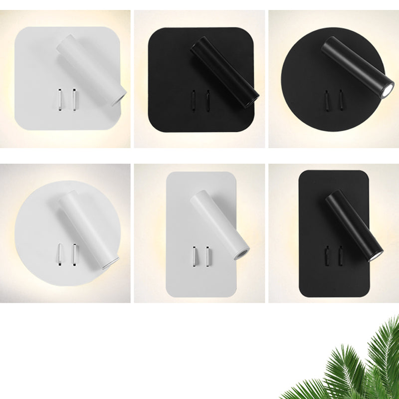 Modern Style Aluminum Wall Mount Lamp Bedroom Bedroom Wall Lighting Fixture with 1 Spotlight